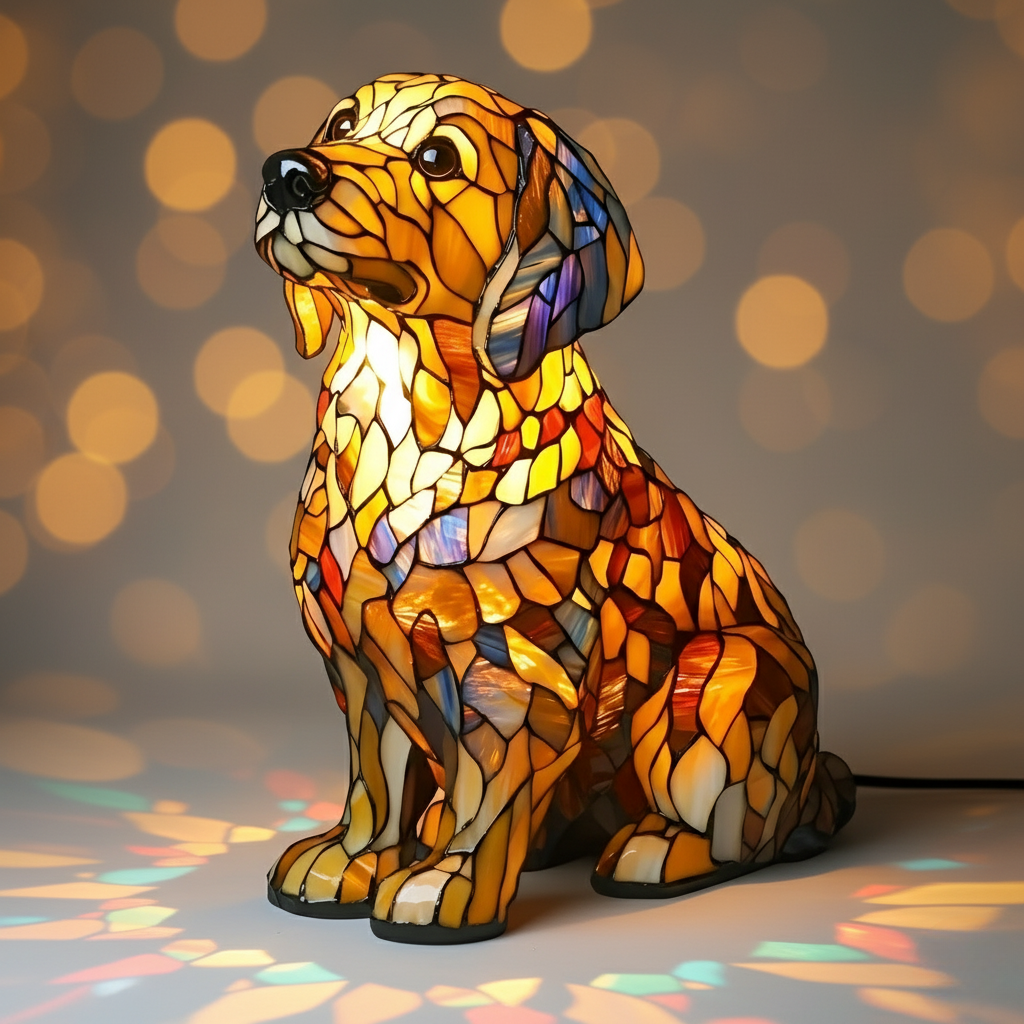 Lily, una scultura spirituale di golden retriever