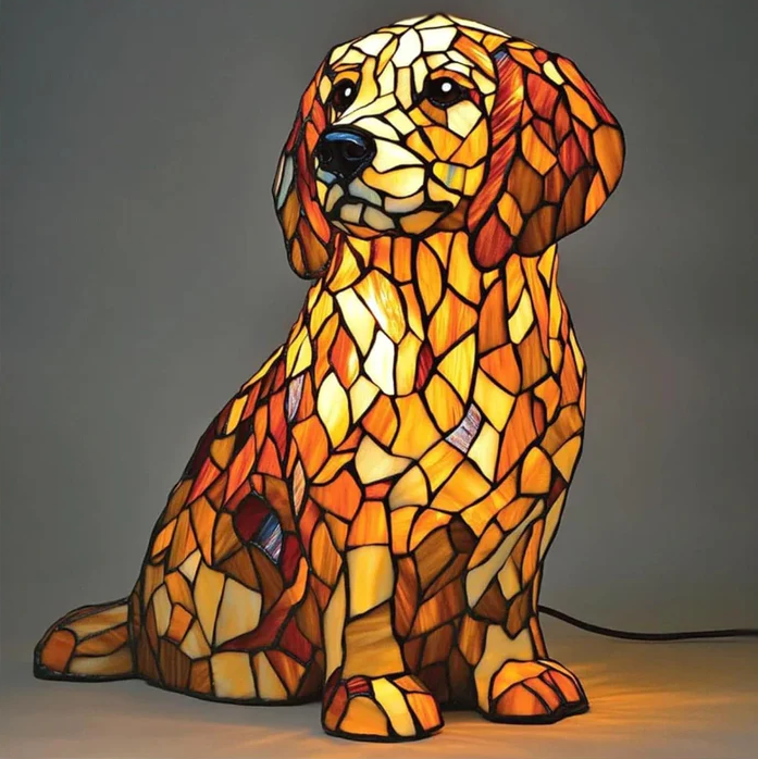 Lily, una scultura spirituale di golden retriever